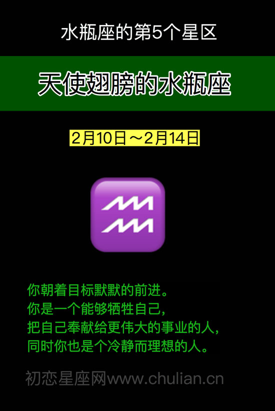 天使翅膀的水瓶座（2月10日～2月14日）